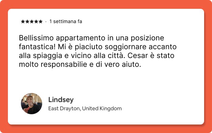 esempio recensione positiva ospiti