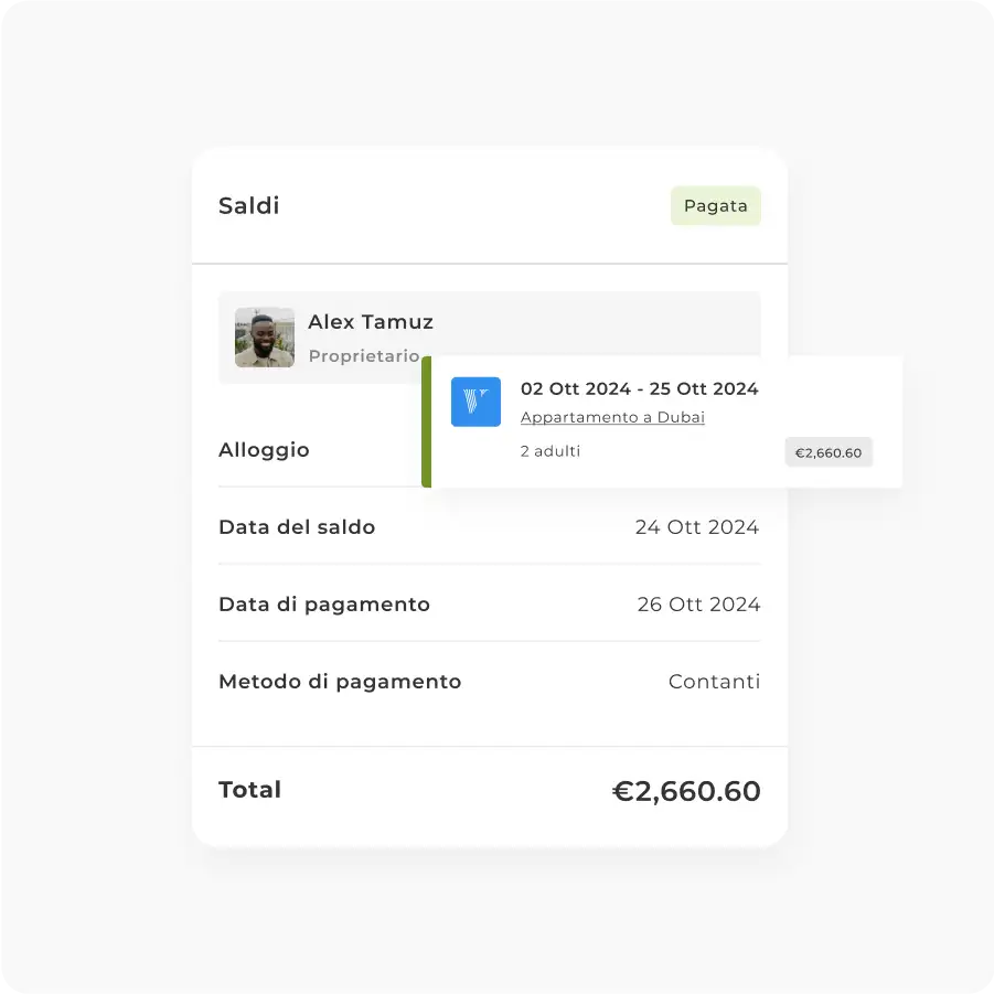 Area del Proprietario Avantio - Strumento di pagamento