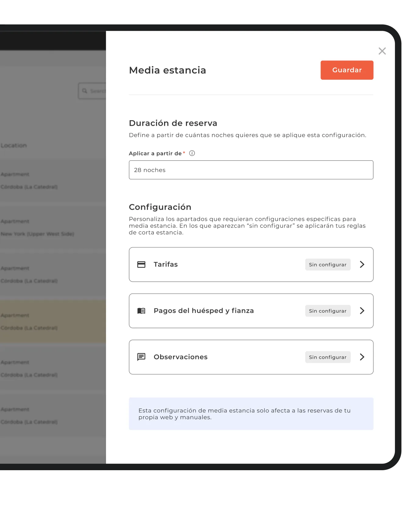 Avantio Mid Term Setup UI